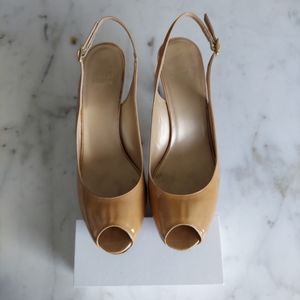 Stuart Weitzman Peep Toe Slingback